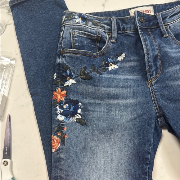 DRIFTWOOD Embroidered Blue Jeans - Picture 1 of 5